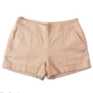 LOFT Women's Light Pink Linen Blend Mini Shorts 4